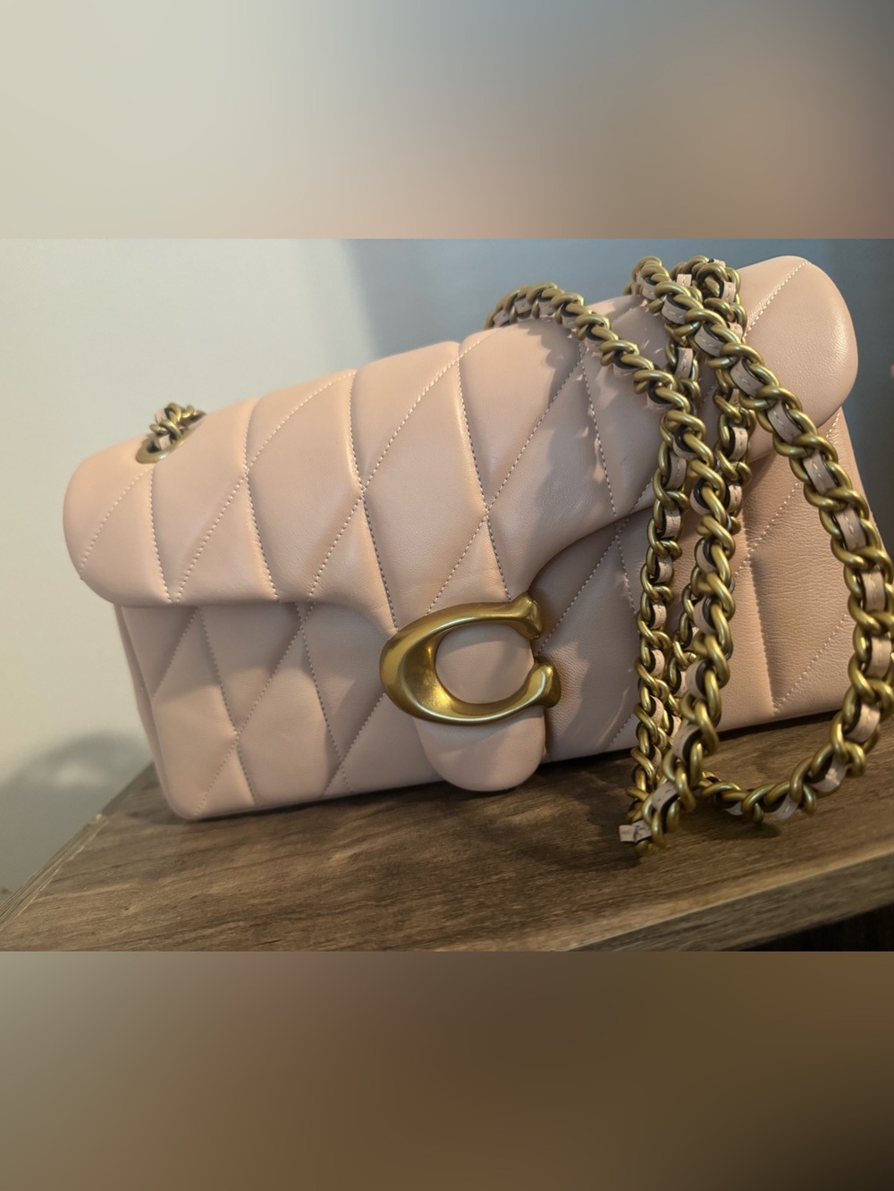 COACH Quilted Tabby 26 Shoulder Bag - Cream - Picture 3 of 16
